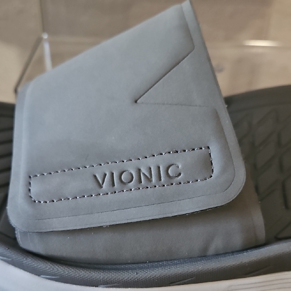 Vionic Unisex Charcoal Slide Sandals Size W 11/ M 9.5 main image 8